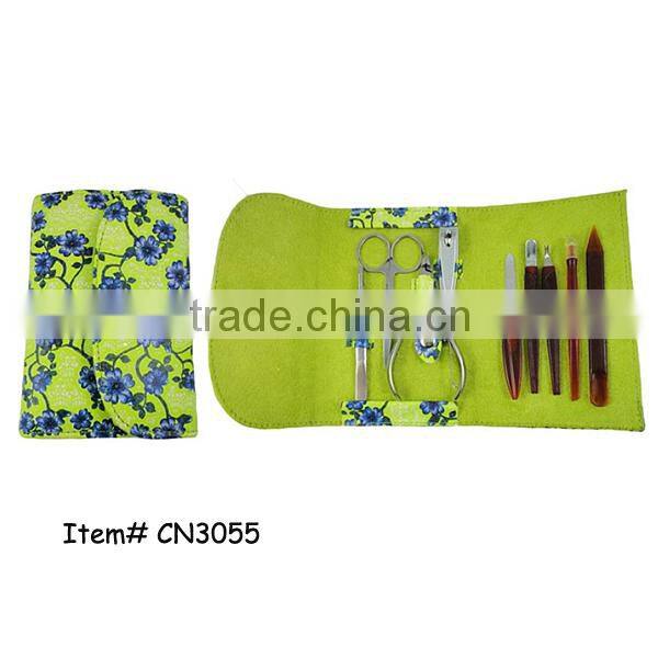 Plant flower printing nail file nail clipper wholesale beauty manicure set