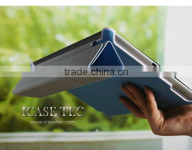 2015 Wholesale China New flexible folding stand up leather case for apple ipad 2
