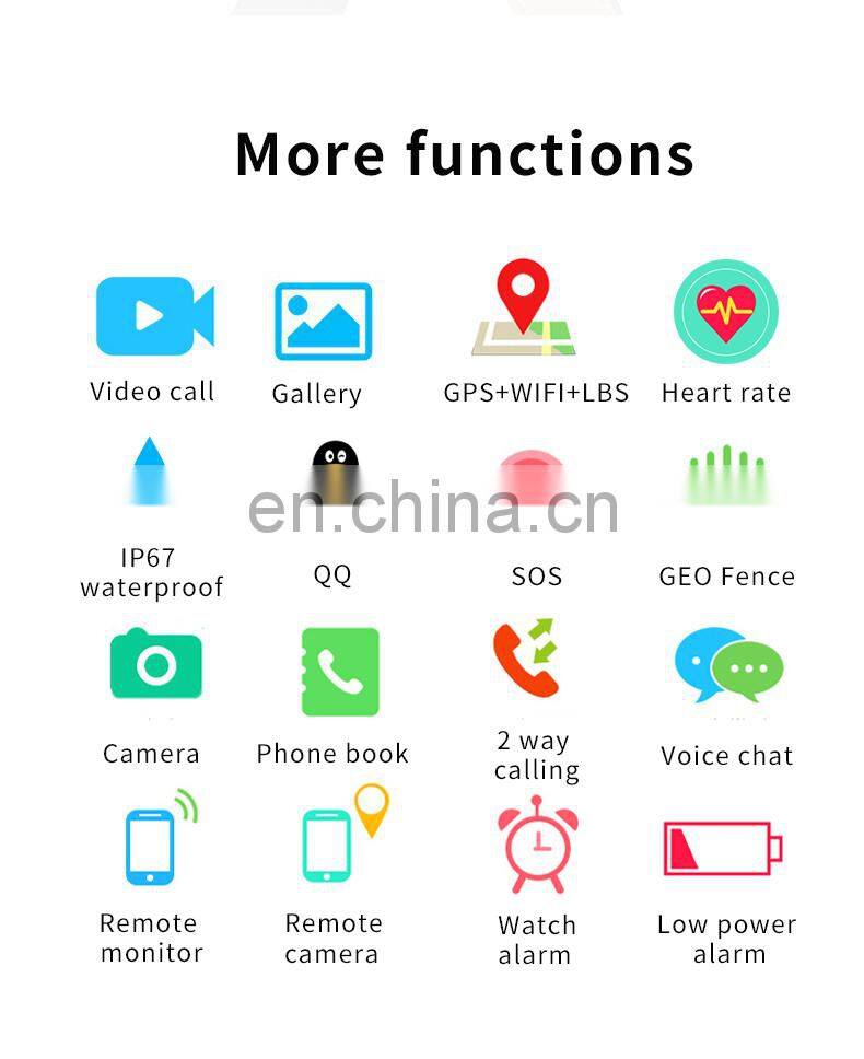 4G Video call elderly smart wristwatch, SOS anti-lost emergency alarm with heart rate remote monitor pedometer camera smartwatch