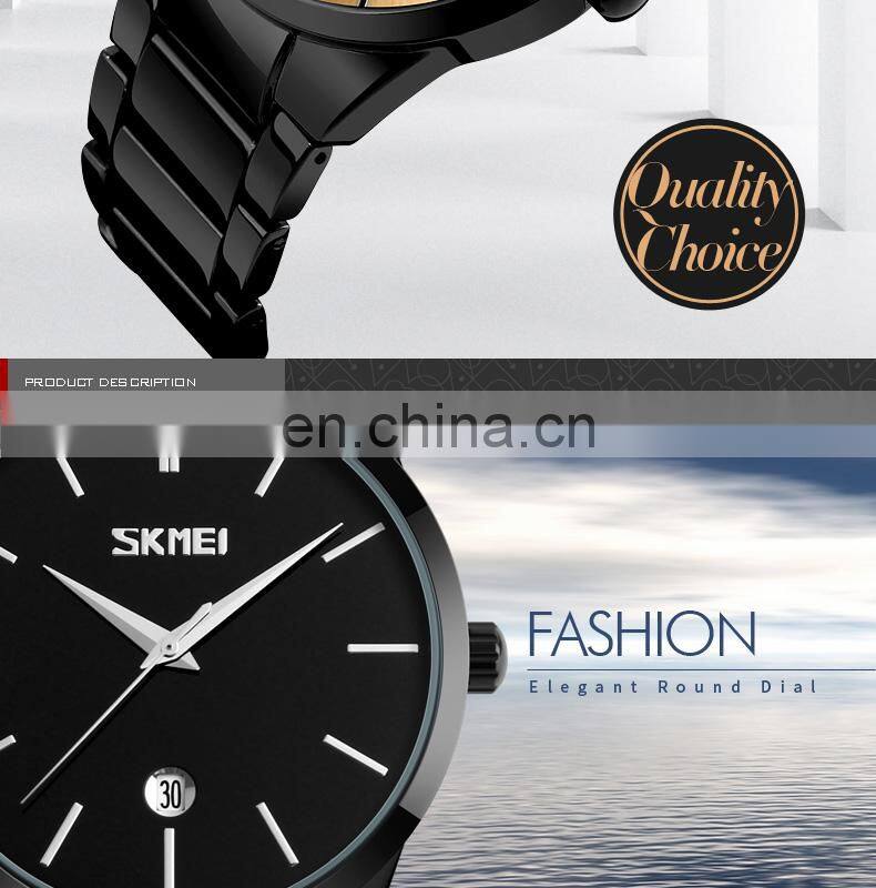 Skmei 9140 jam tangan japan movement quartz watch stainless steel back  men custom watch