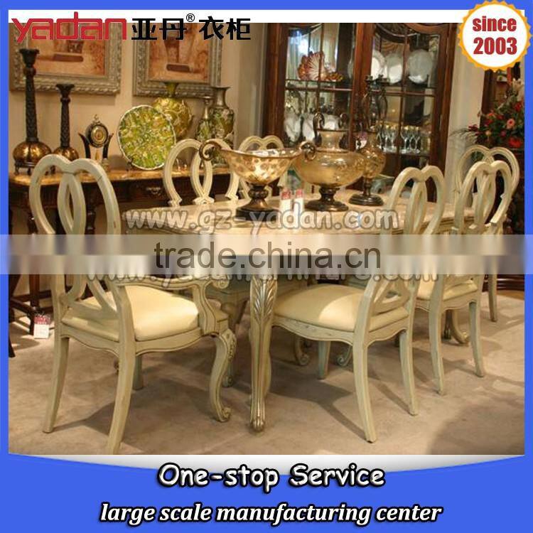 luxury hand carved dining table and chair made in china