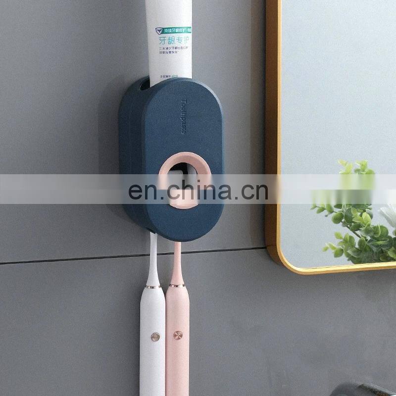 Adhesive Automatic Toothpaste Squeezer Set, Wall-mounted Toothpaste Holder rack Wall Suction Toothpaste Squeezer