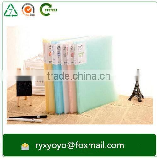wholesale office a4 size 30 pocket pp plastic document display file folder