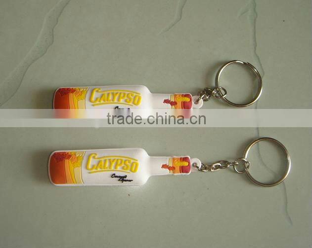 custom 2D soft PVC keychain, cheap bulk 3D rubber key rings, promotion plastic keychain