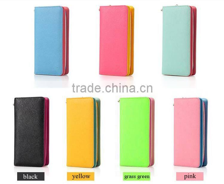 modern stylish ladies zipper clutch wallet