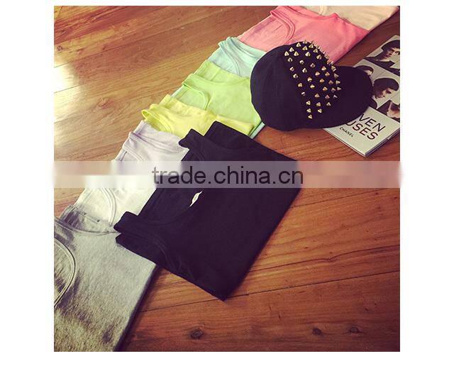 2015 summer ladies combed high quality tank top 100 cotton from garment manufactory