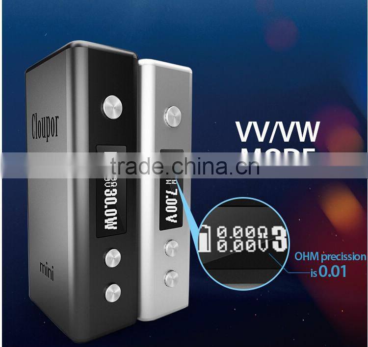 small mini size 30W cloupor mini box mod for atlantis sub ohm tank