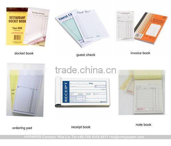 Bond Carbonless Restaurant Guest Check Book Docket Book