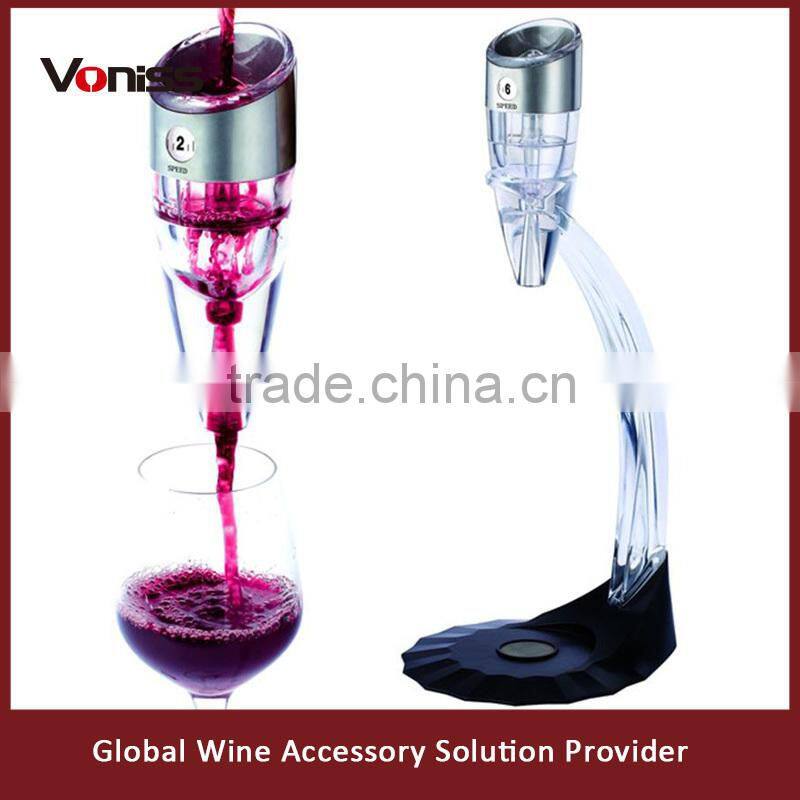 Adjustable Aerator Wine set Stainless Steel Wine Aerator set 2015 New Arrival, available for red and white wine dishwasher safe