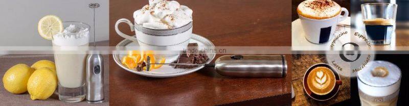 Milk Frother Stainless Steel with Stand and 2 Speed Coffee Foam Maker