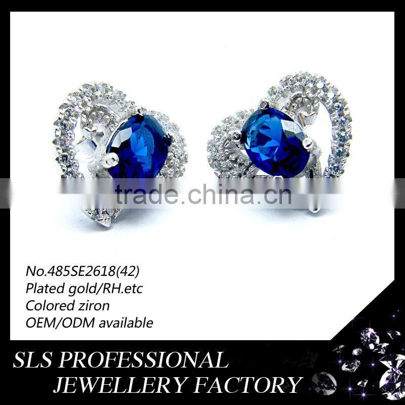 925 sterling silver jewelry wholesale Latest blue stone jewelry set type in 2015