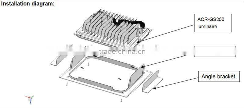 2014 New arrival gas station light hot sale ul 120w led high bay light