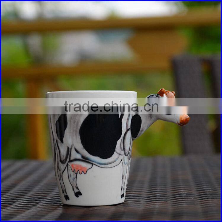 Ceramic 3D animal shape mugs for coffee or tea novelty cups food grade stoneware