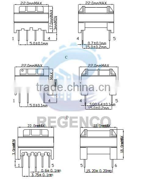 High Frequency Transformer EF-20