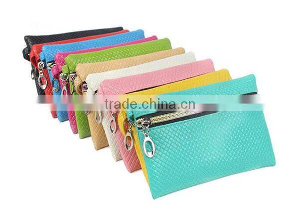 Ladies Cheap PU leather large Coin purse women Clutch bag