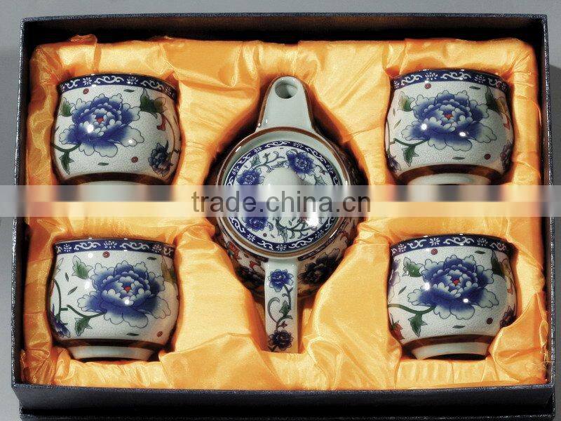 Hot sell ceramic tea pot set with various patterns
