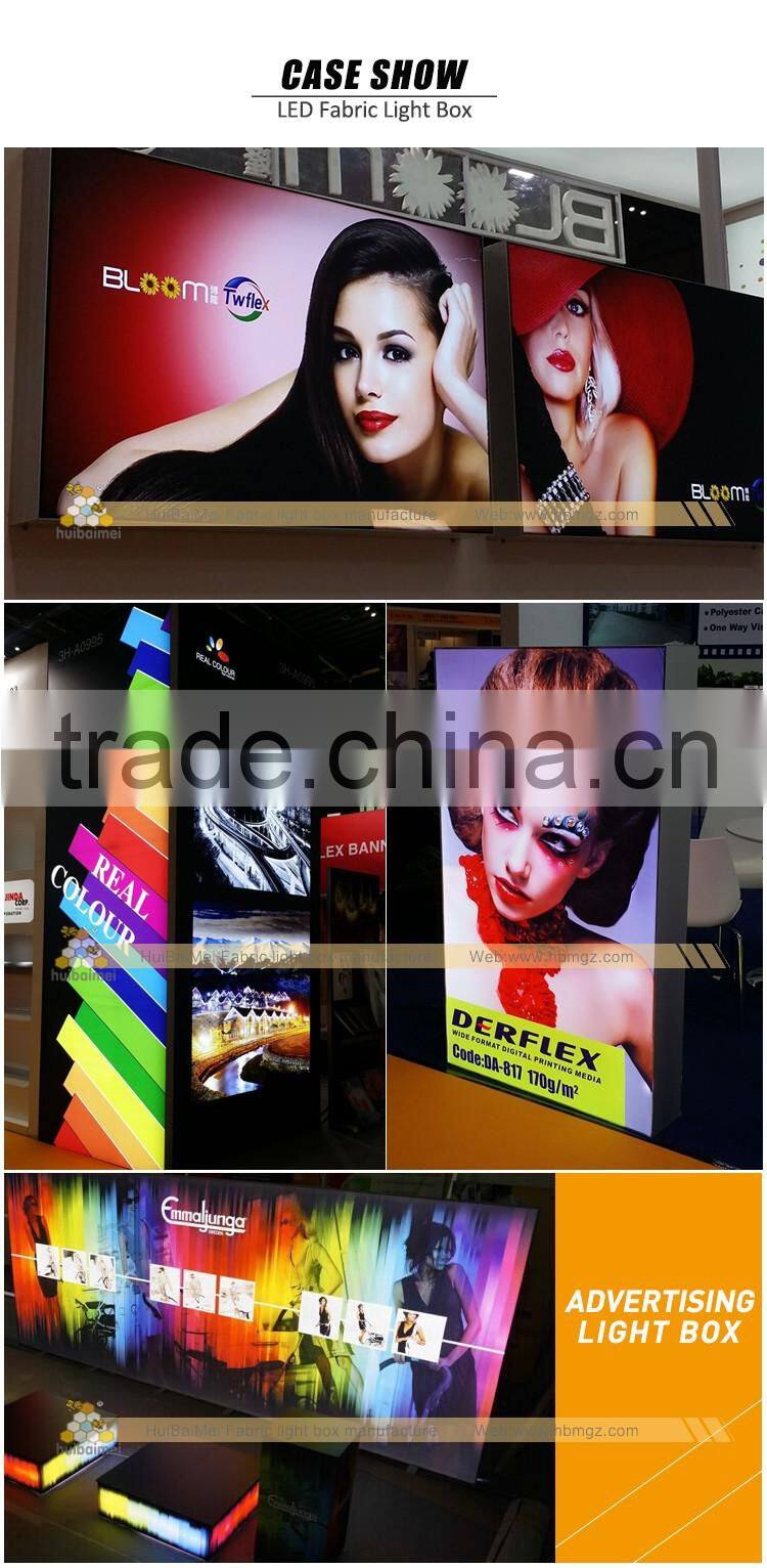 Backlit Trade Show Displays LED Advertising Frameless Light Box