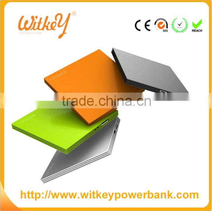 2016 ultra thin credit card size power bank battery charger