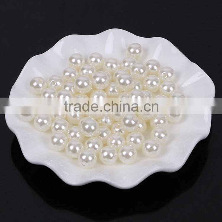 ABS pearls with hole plastic fake pearl beads