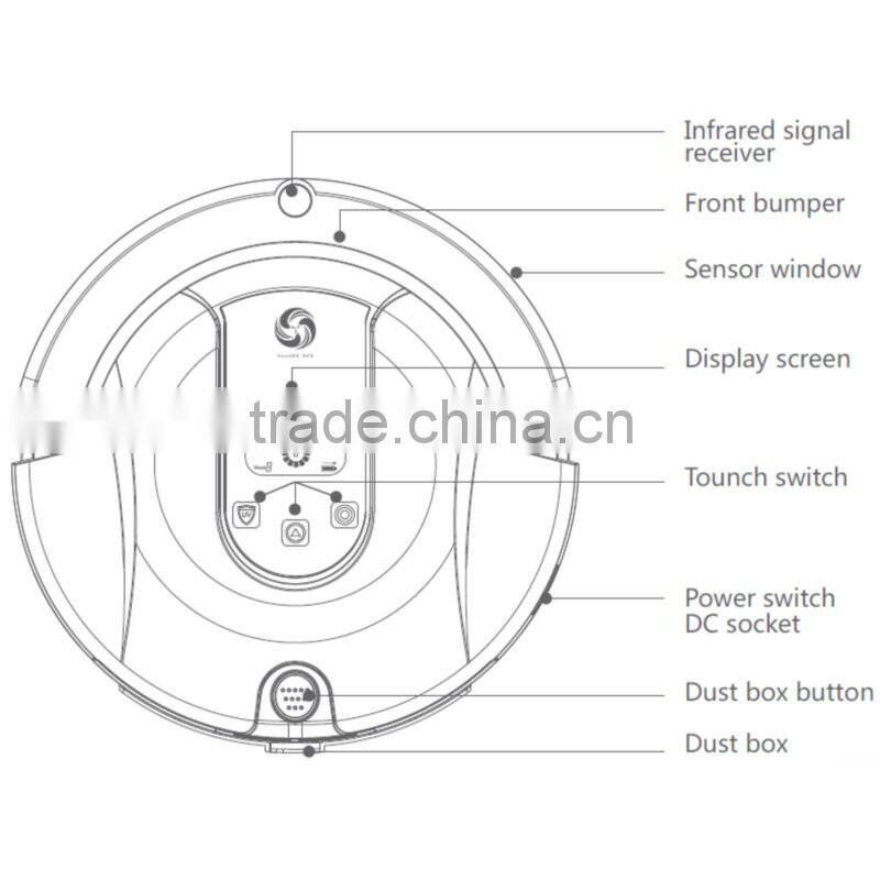 Blue and White china Housekeeping Auto Recharge Quick Easy Mop Robotic Vacuum Cleaner Robot Vacuum Cleaner Floor Cleaning
