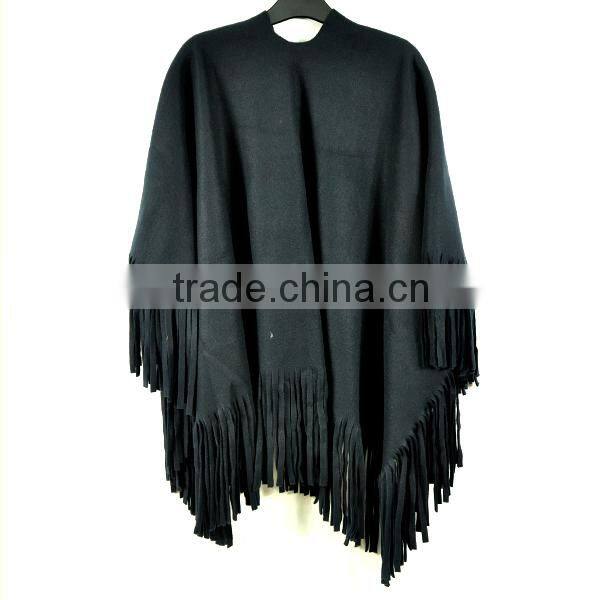 Fashion Factory Price Premium Lady Black Polyester Lace Shawl
