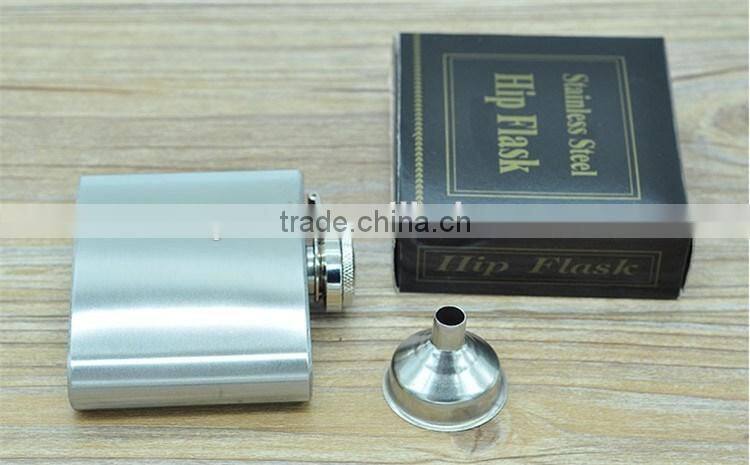 4oz Stainless Steel Liquor wine Flask with Hinged Screw-On Cap DHL Freeshipping