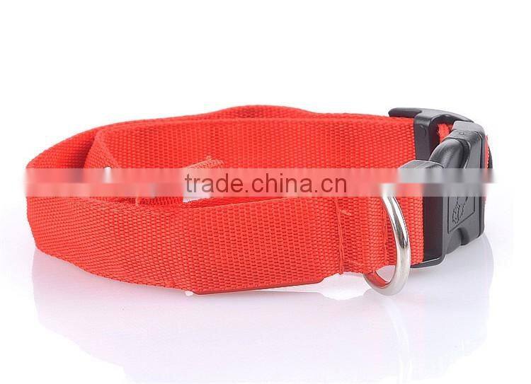 Pets Dog LED Light Blink Flash Night Safety Nylon Collar Waterproof