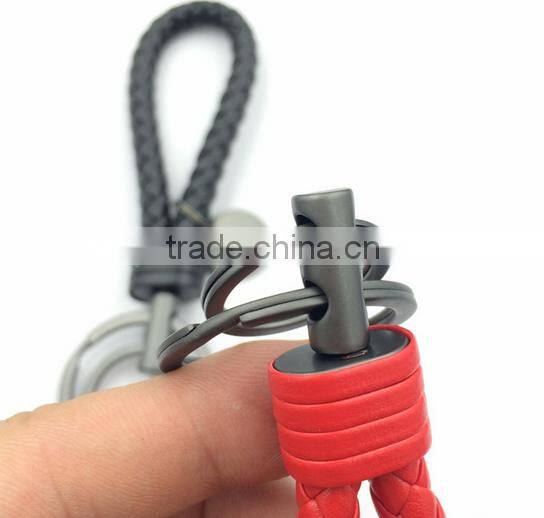 custom personalized design high quality leather metal keychain made in china