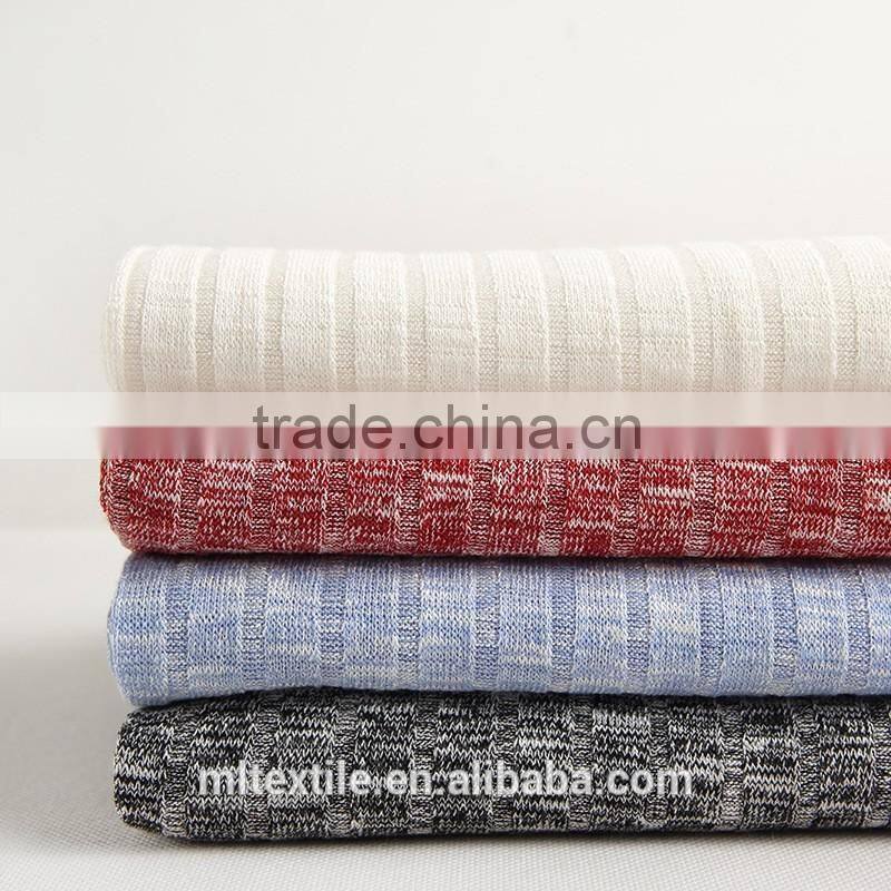 Heavy needle double color double yarn knitted fabric textile