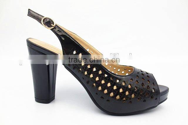 latest New high class middle heel slingback Sandals with net