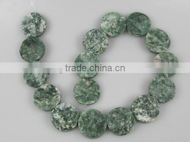 wholesale 20mm Network Stone rough coins semi loose precious gemstone