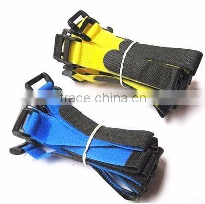 Logo printing adjustable hook and loop strips with buckle