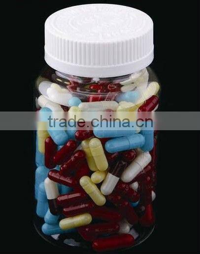 Plastic bottle for capsule with child proof lid