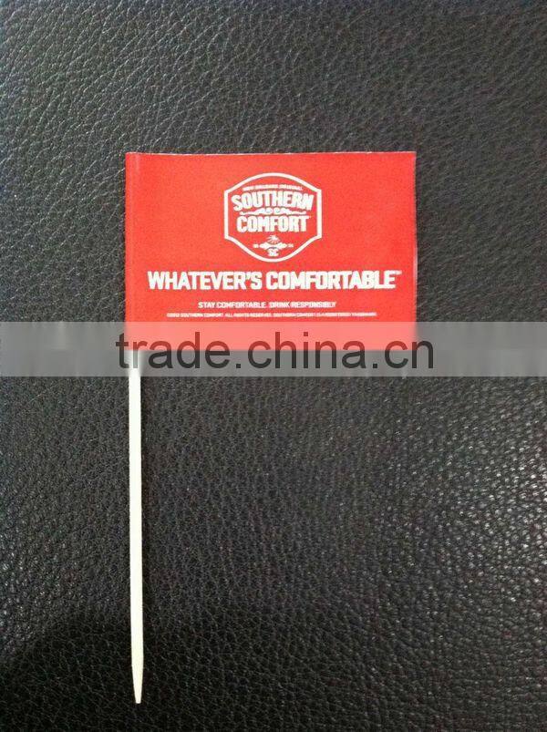 Mini toothpick paper flag