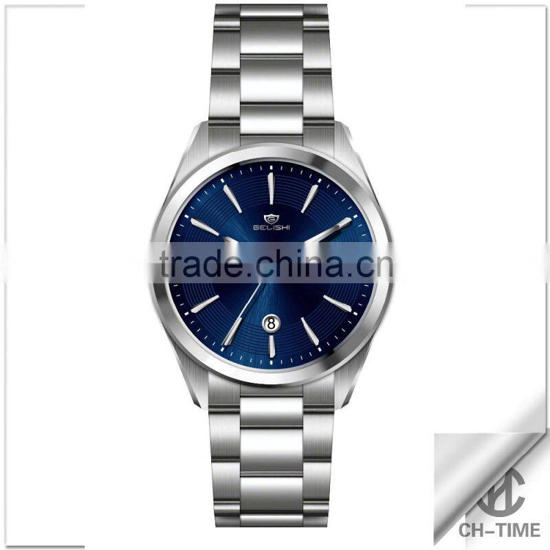 2016 stainless steel japanese movement men watch