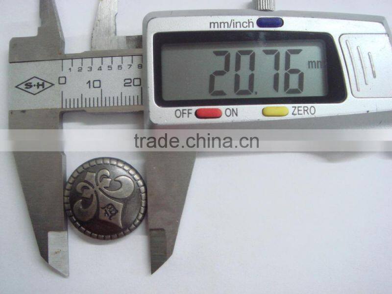 21mm metal customer snap coverable apparel button