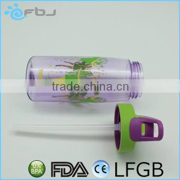 700ml Plastic Straw Drinking Bottle with silicone nozzle