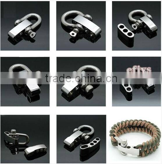 New fashion 4mm shackle for survival kit bracelet