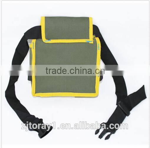 Olive Adjustable Strap Canvas Waist Tool Bag for Men