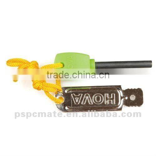 survival outdoor knife with fire starter and led lamp for emergency