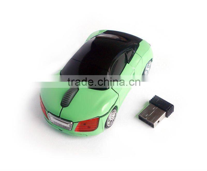 3D Car Shape 2.4G Mouse Wireless Optical Mice + USB Receiver for PC Laptop Red