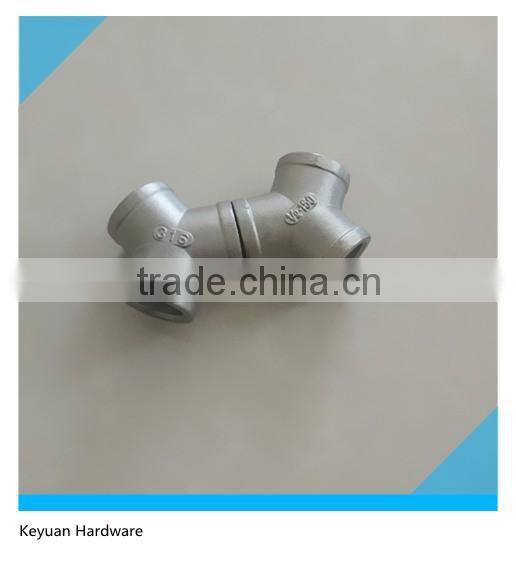 SS Cast Y-Type Tee Banded Fitting Threaded Ends