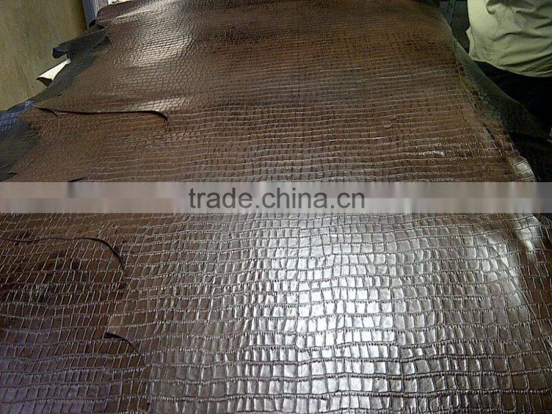 CROCO PRINT COW LEATHER