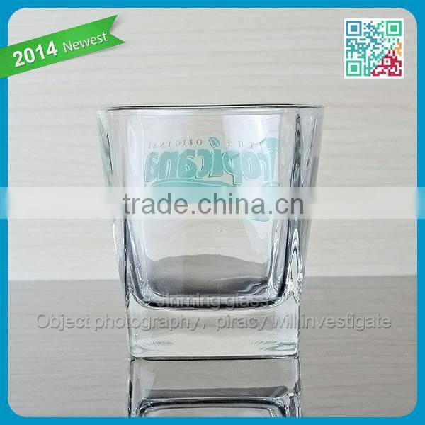 Square Glass Beverage Glass Cup 8oz Glass Cups