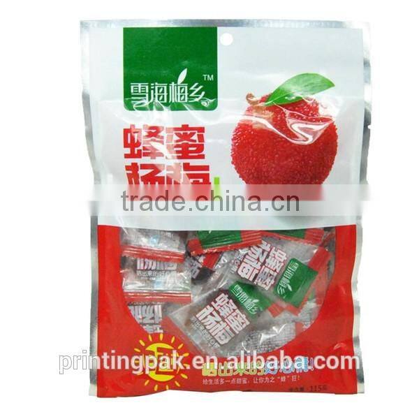 Snack Use and BOPA+PE Plastic Material three side sealed packaging bag