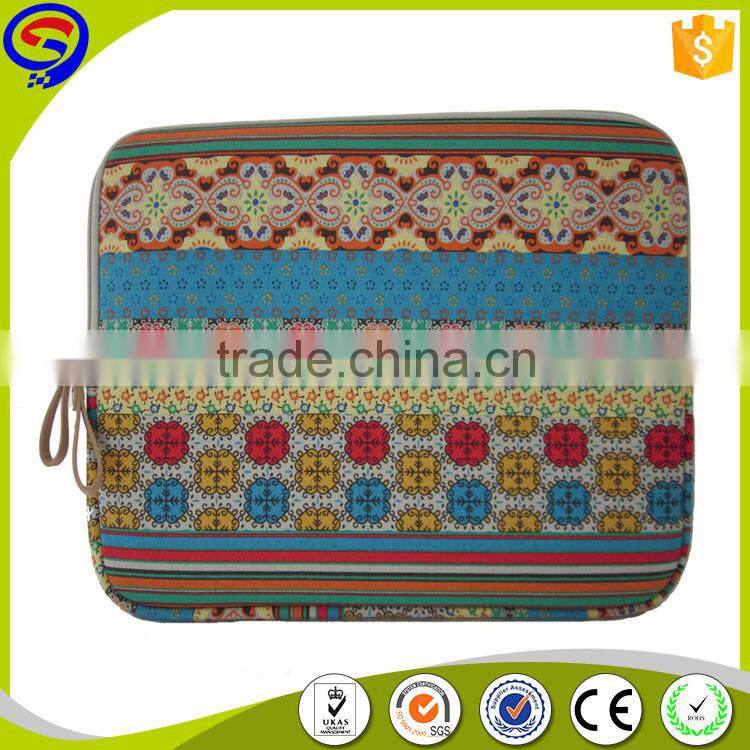 2016 waterproof sublimation canvas laptop sleeve