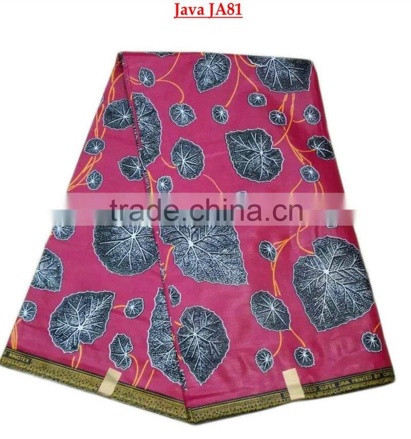 top selling new design java wax print fabric with cheap price