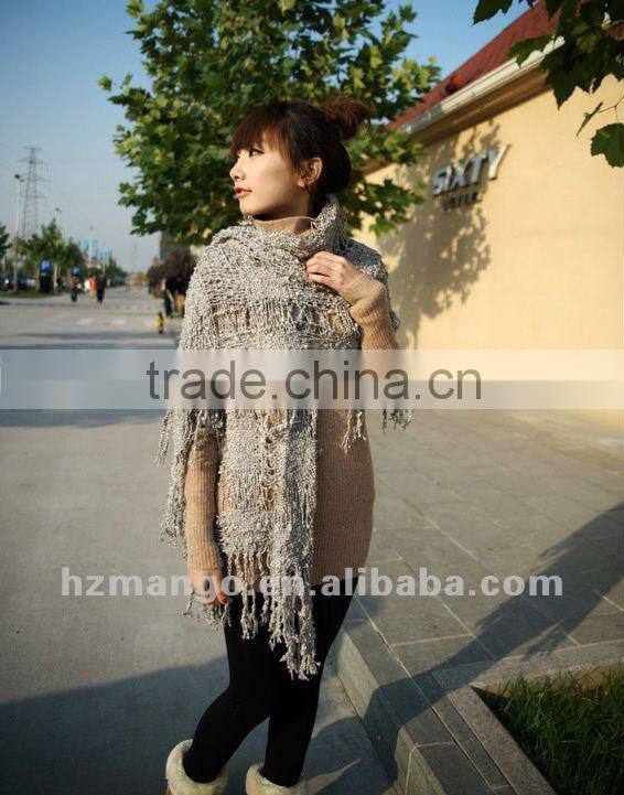 Latest fashion 2016 lady winter big size Knitted Wrap Shawls