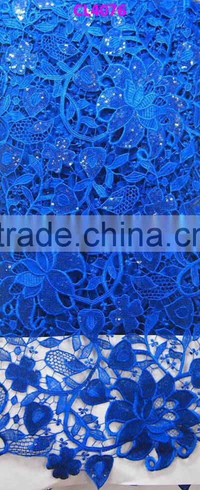 CL4076 peach 2014 New fashion sequins lace with factory price,solf and unique pattern 5 yards