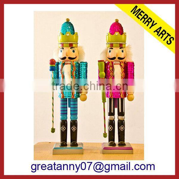 21" Hollywood Multi-Colored Stacked Soldier Decorative Christmas Nutcracker